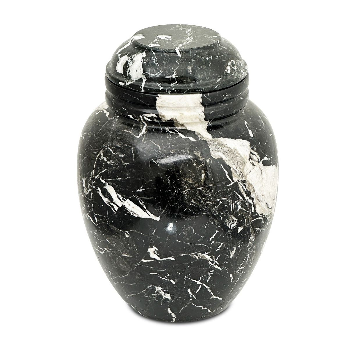 Vigil Black Medium Stone Urn