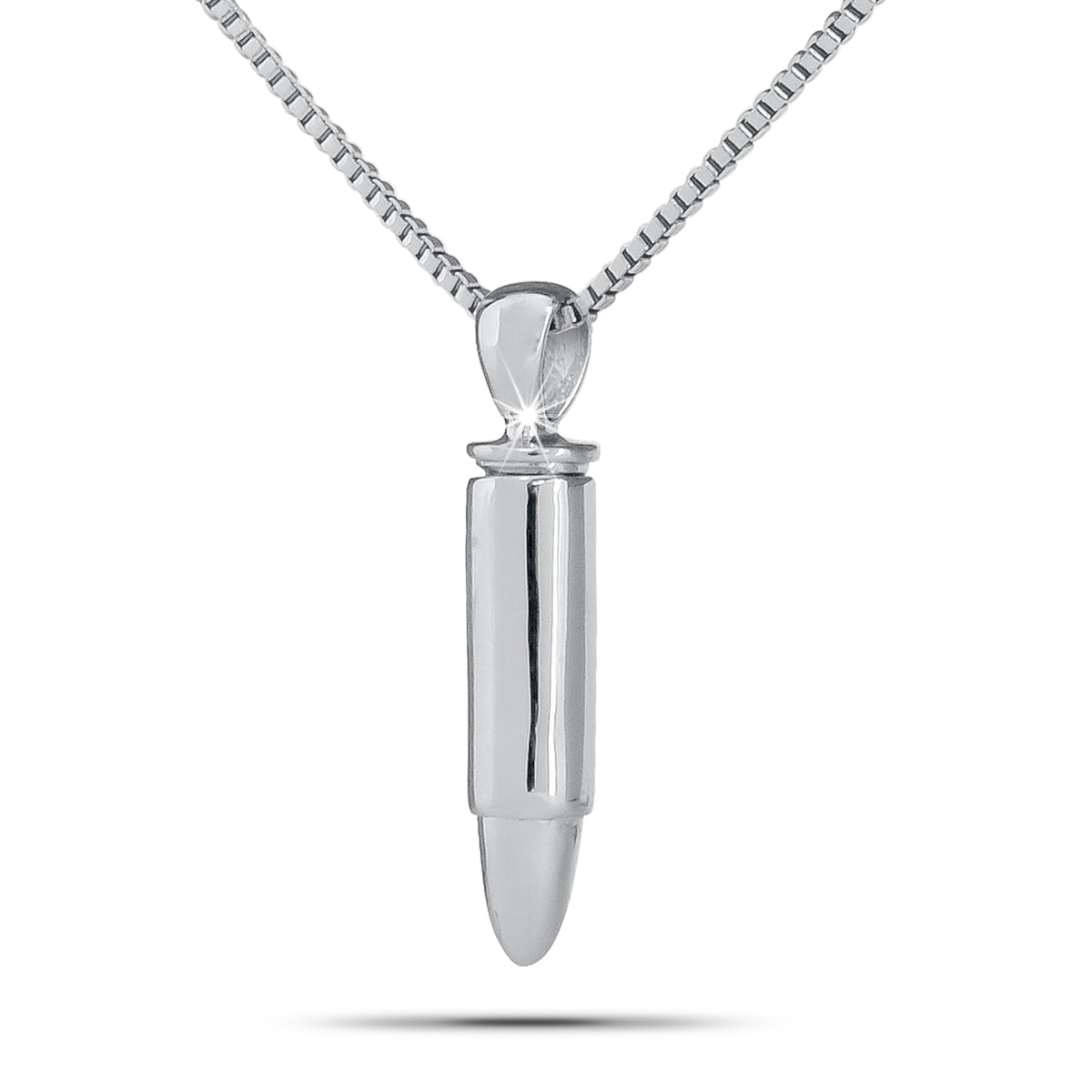 Bullet Pendant Silver Keepsake Urn